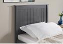 5ft King Size Torre Dark grey painted wood bed frame, low foot end 4
